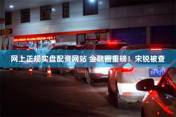 网上正规实盘配资网站 金融圈重磅!宋锐被查