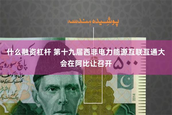 什么融资杠杆 第十九届西非电力能源互联互通大会在阿比让召开