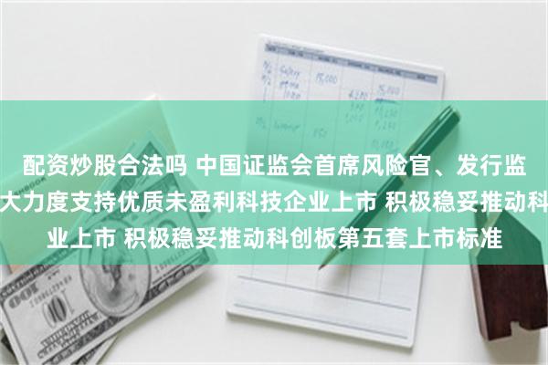 配资炒股合法吗 中国证监会首席风险官、发行监管司司长严伯进：更大力度支持优质未盈利科技企业上市 积极稳妥推动科创板第五套上市标准